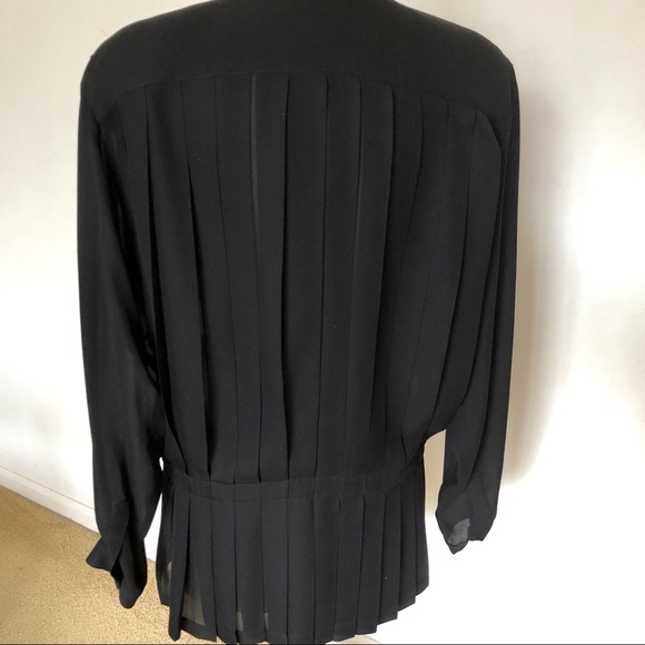 Anne Klein II Black Silk Blouse - Picture 2 of 5